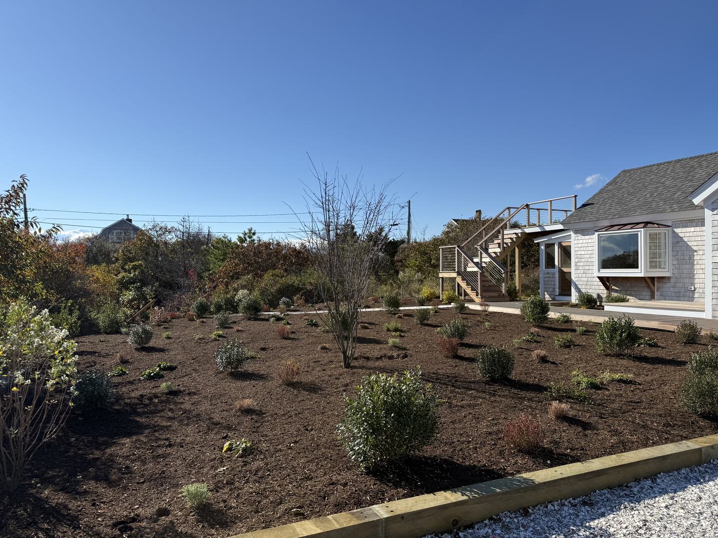 Back deck and grounds at 9 Bay View Road
